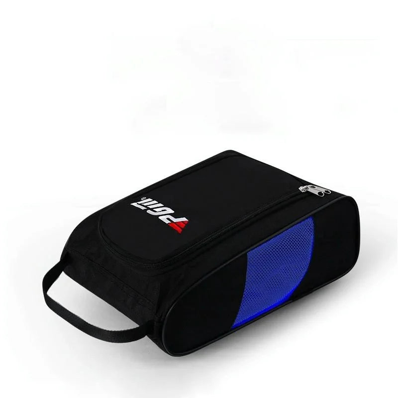 Convenient Breathable Golf Shoe Bag - Durable Nylon - Black