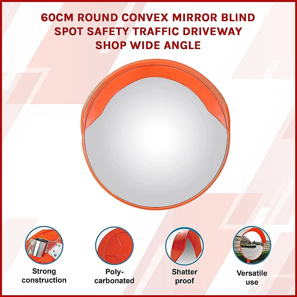 Convex Mirror 60cm Round Blind Spot Safety Traffic Driveway