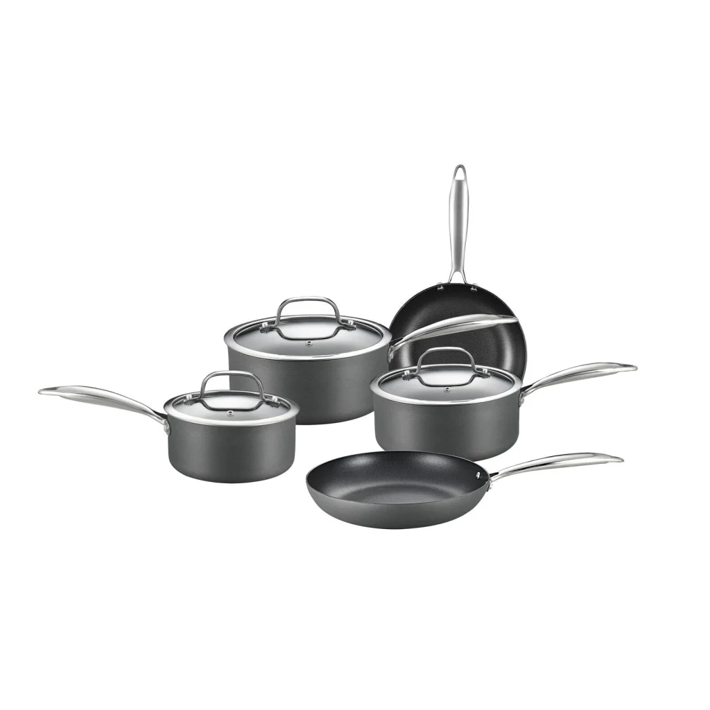 Cookware Set 8-Piece with Non-stick Coating and Glass Lids