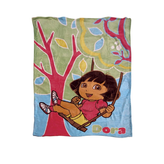Coral Fleece Blanket Dora The Explorer Garden 140 x 190cm