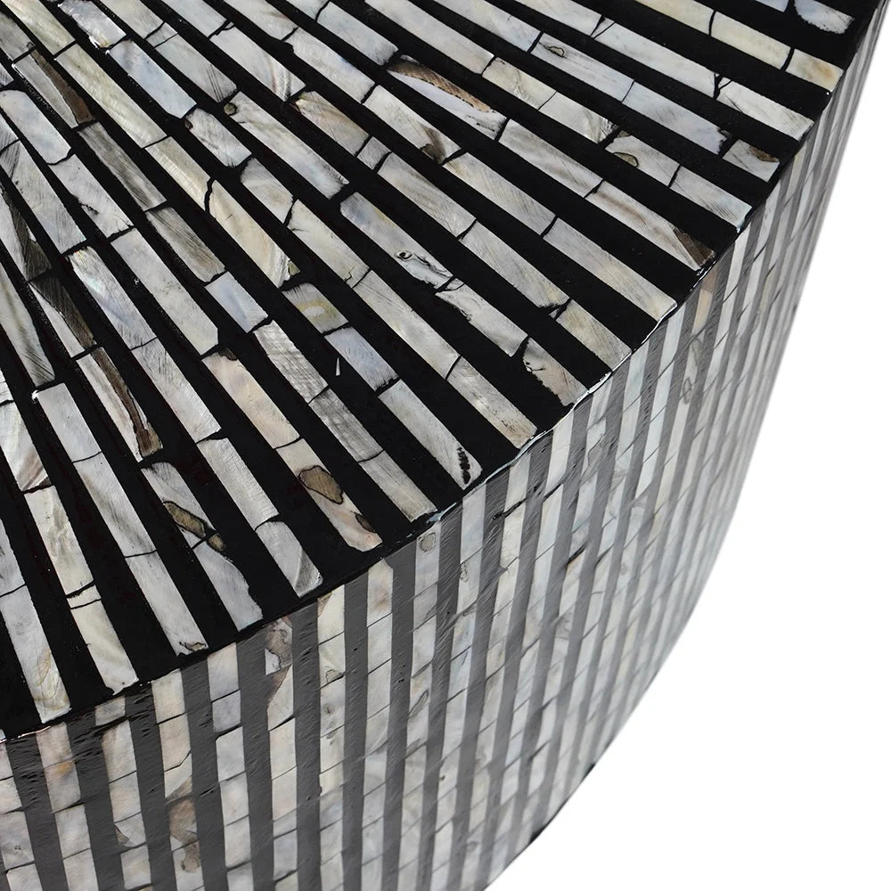 CORDELIA ROUND MOTHER OF PEARL COFFEE TABLE - Furniture >