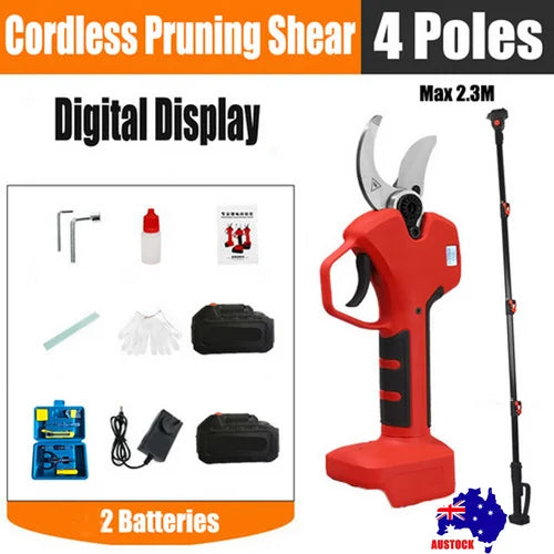 Cordless Brushless 4 Pole Pruning Shear Secateur With 2
