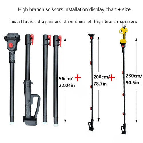 Cordless Brushless 4 Pole Pruning Shear Secateur With 2