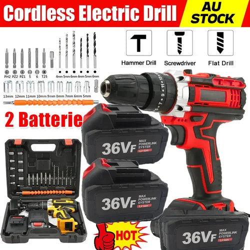 Cordless Drill Heavy Duty Impact Driver Kit Brushless