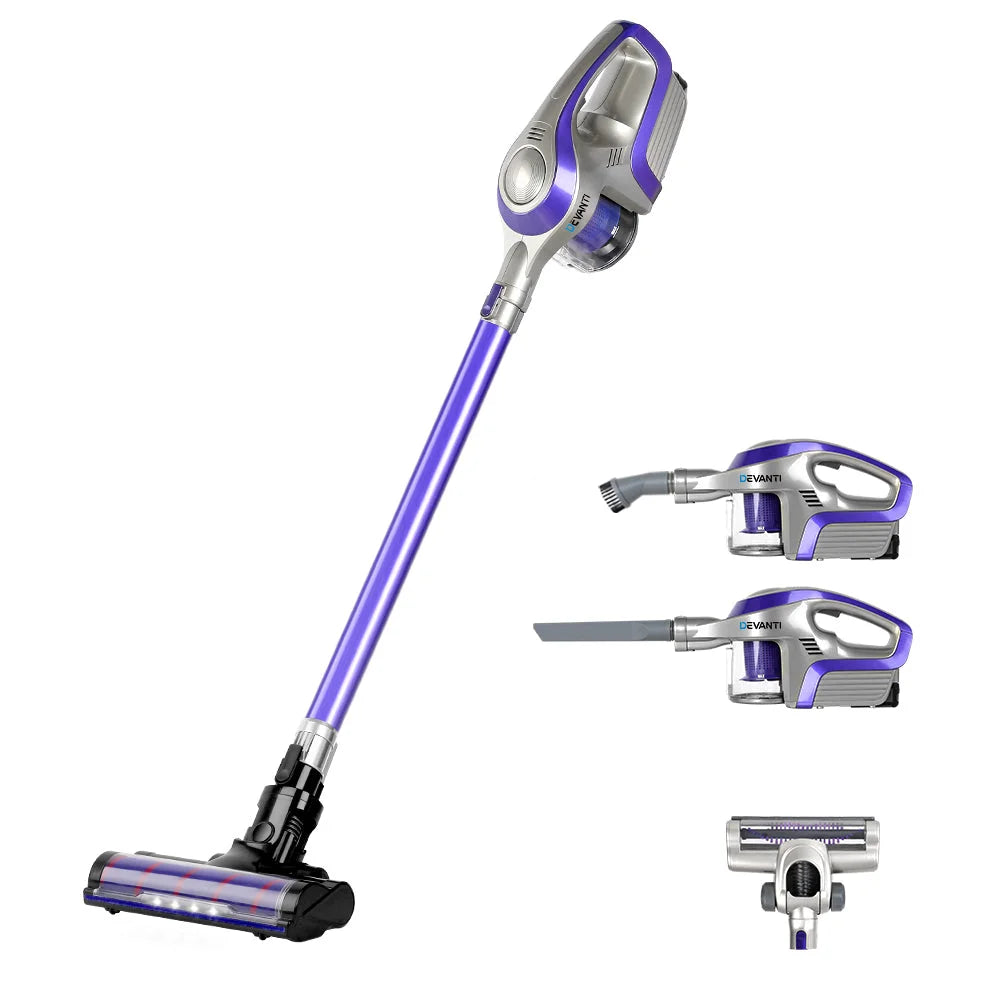 Cordless Handstick Vacuum Cleaner 150W - Purple & Grey