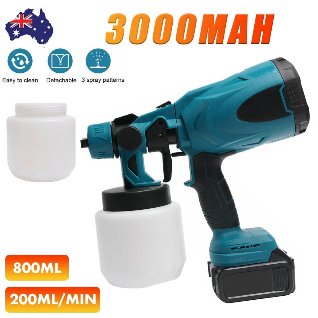 Spray gun with colour and construction cues