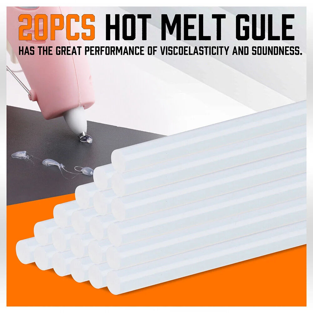 Cordless Hot Glue Gun DIY Craft Repair Tool 20 Glue Sticks