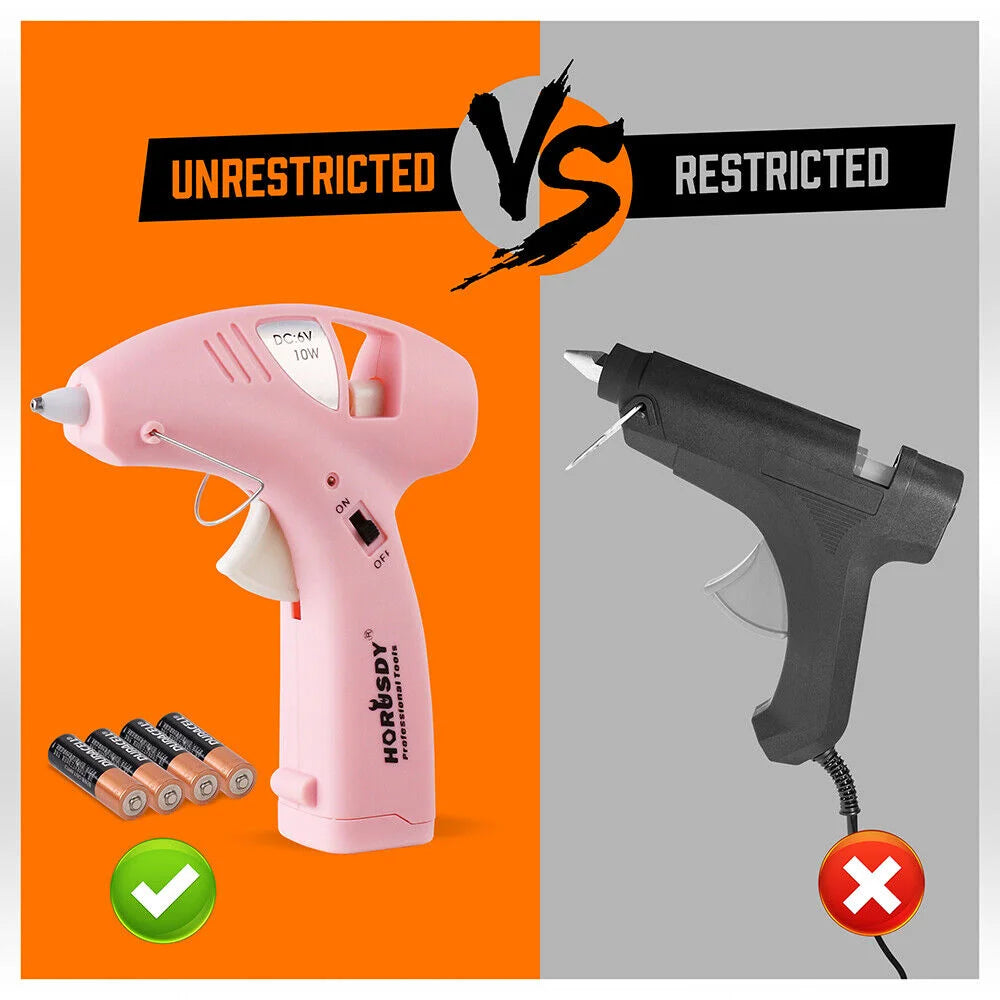 Cordless Hot Glue Gun DIY Craft Repair Tool 20 Glue Sticks