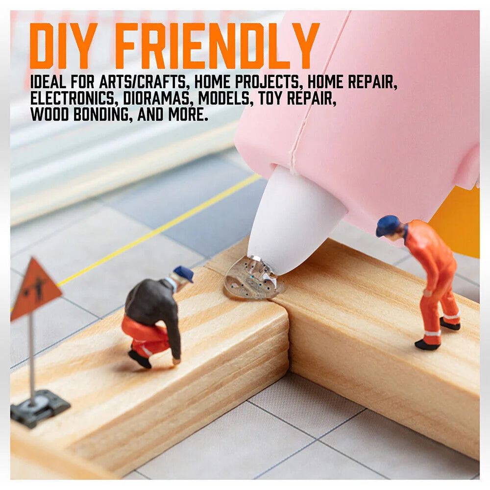 Cordless Hot Glue Gun DIY Craft Repair Tool 20 Glue Sticks
