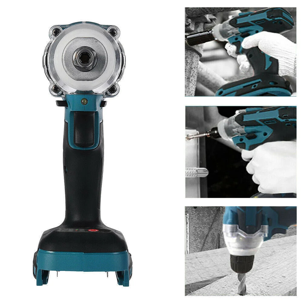 Cordless impact wrench with frame detail shown