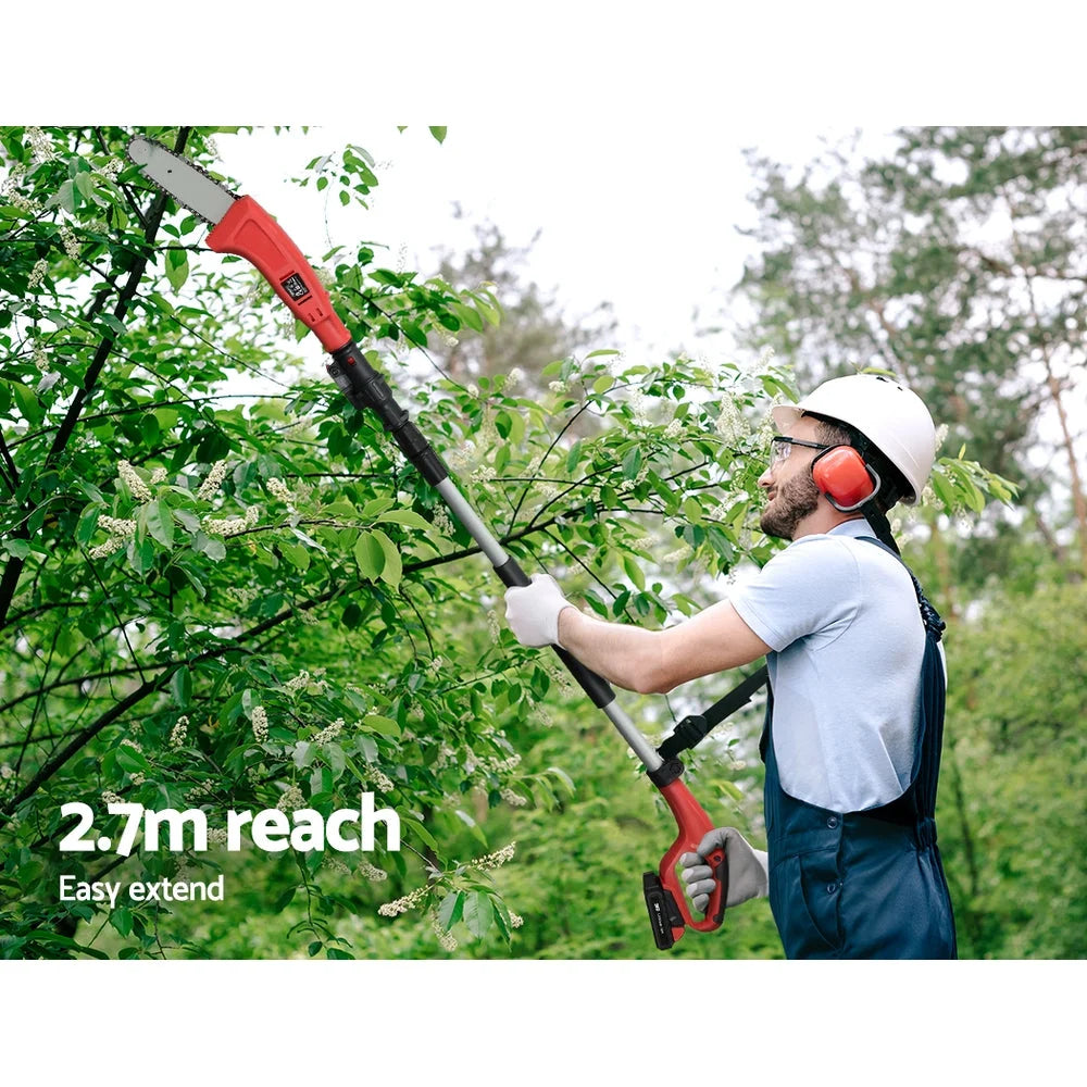 Cordless Pole Chain Saw 20V 8inch Pruner Battery 2
