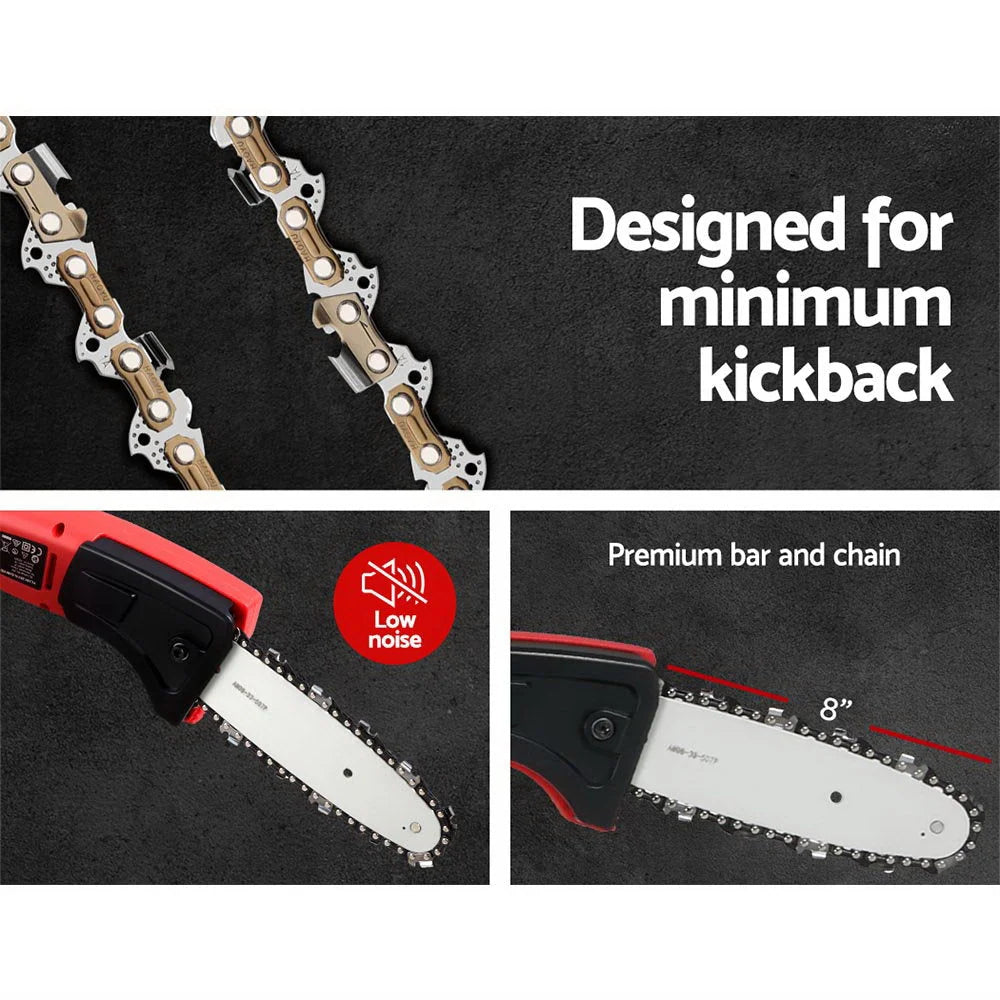 Cordless Pole Chain Saw Trimmer 20V 8inch Battery 2.7m Reach