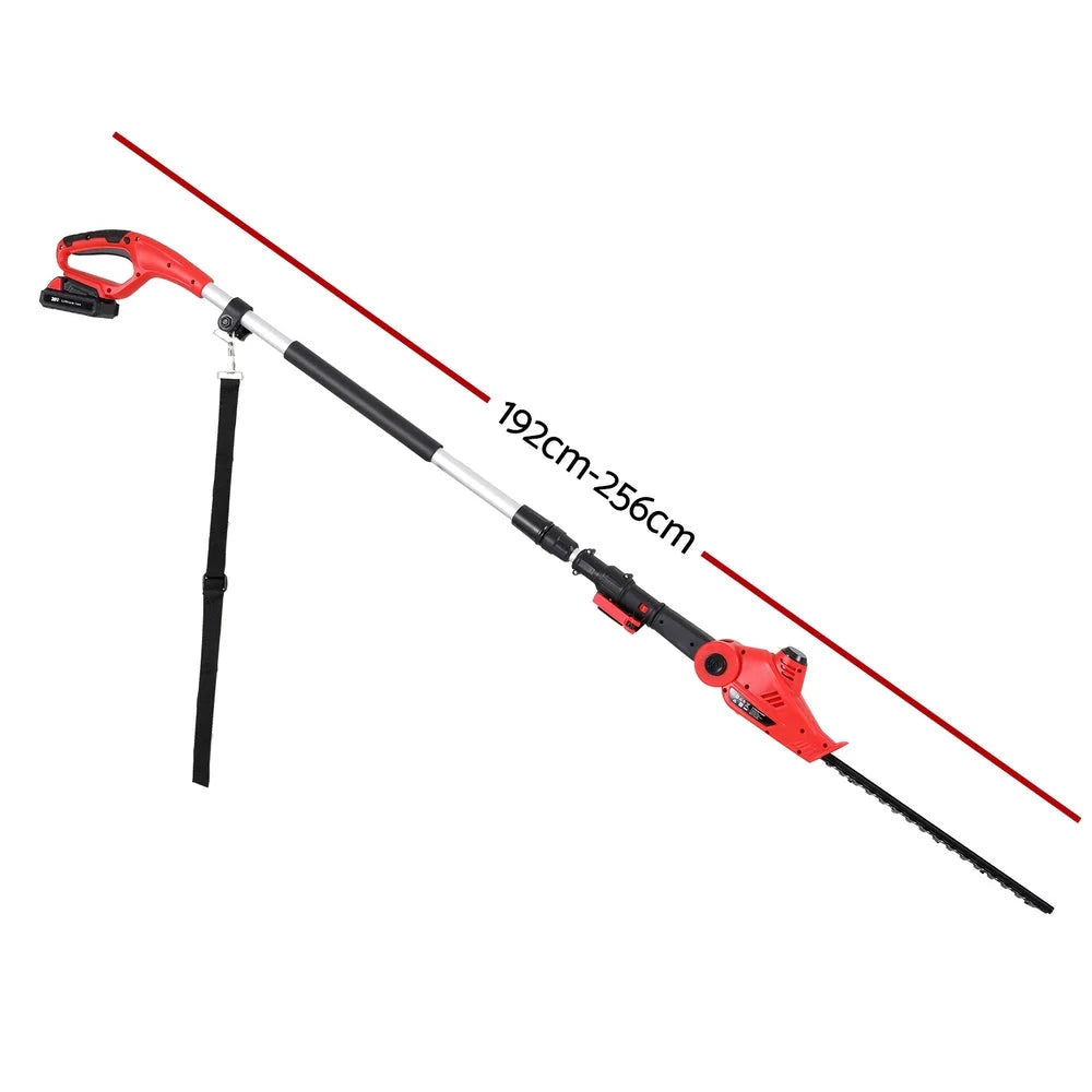 Cordless Pole Hedge Trimmer Garden Pruner Cutter - Tools