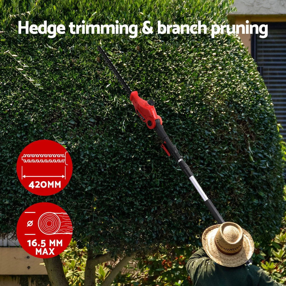 Cordless Pole Hedge Trimmer Garden Pruner Cutter - Tools