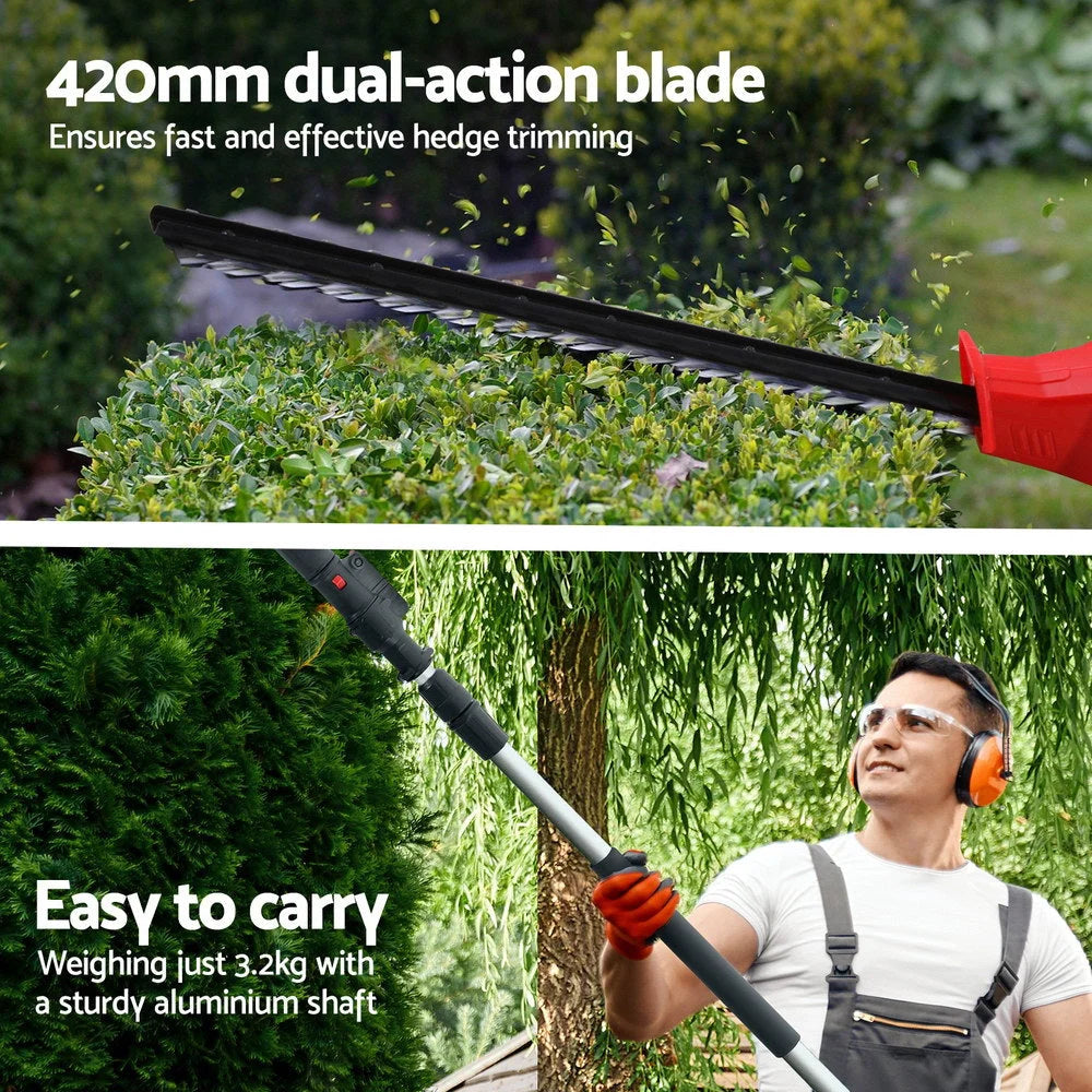 Cordless Pole Hedge Trimmer Garden Pruner Cutter - Tools