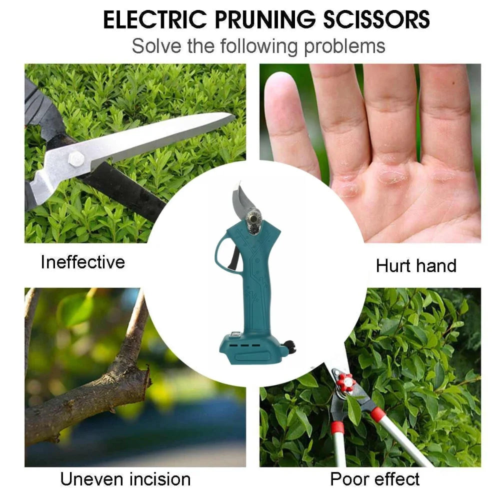 Cordless Pruning Shears Rechargeable Secateur Branch Cutter W 2