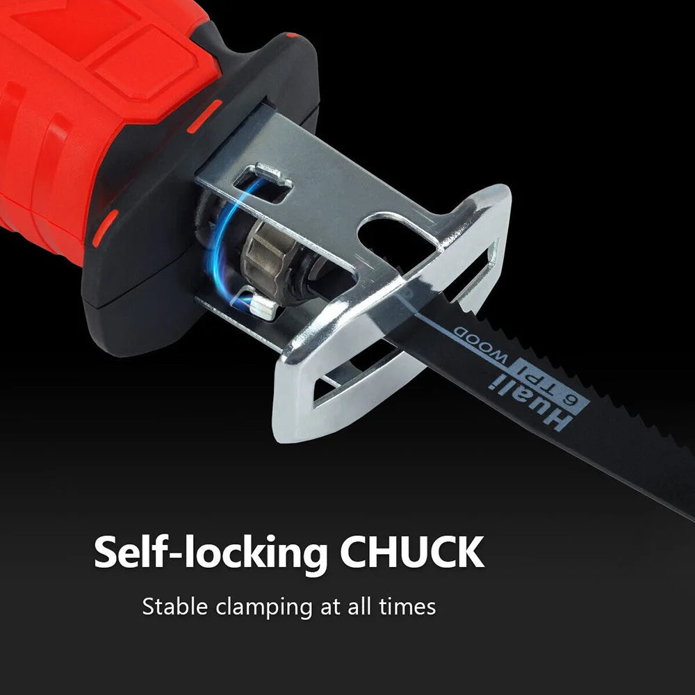 Cordless Reciprocating Saw Cutter Red w