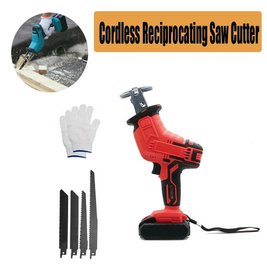 Cordless Reciprocating Saw Cutter Red w+ Blades for Makita