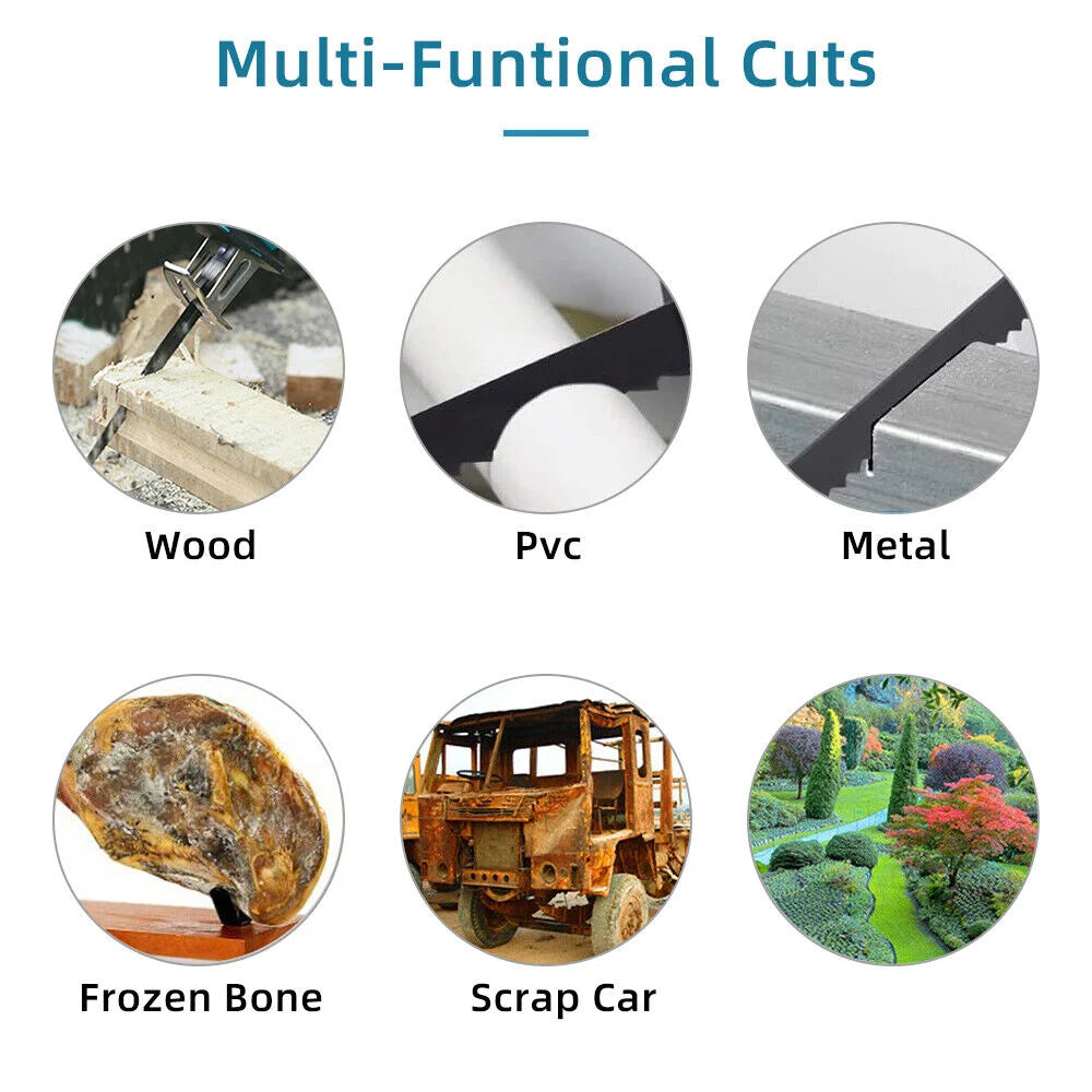 Cordless Reciprocating Saw Cutter Yellow w+ Blades