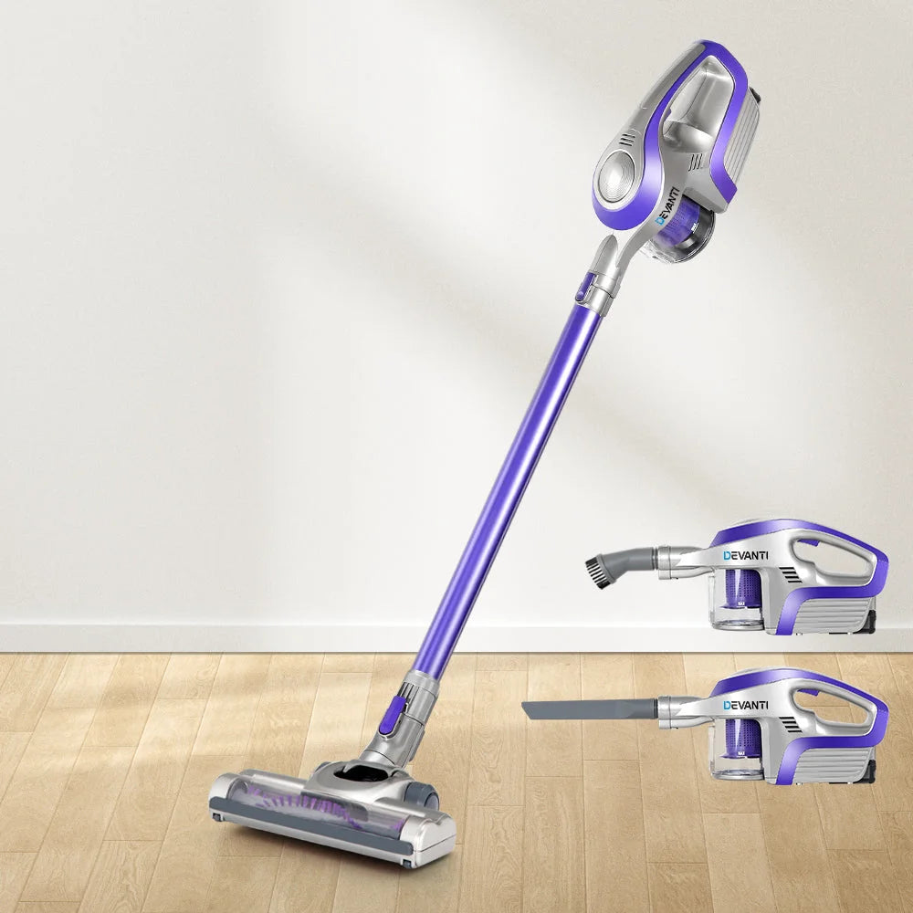 Cordless Stick Vacuum Cleaner - Purple & Grey - Vacuum