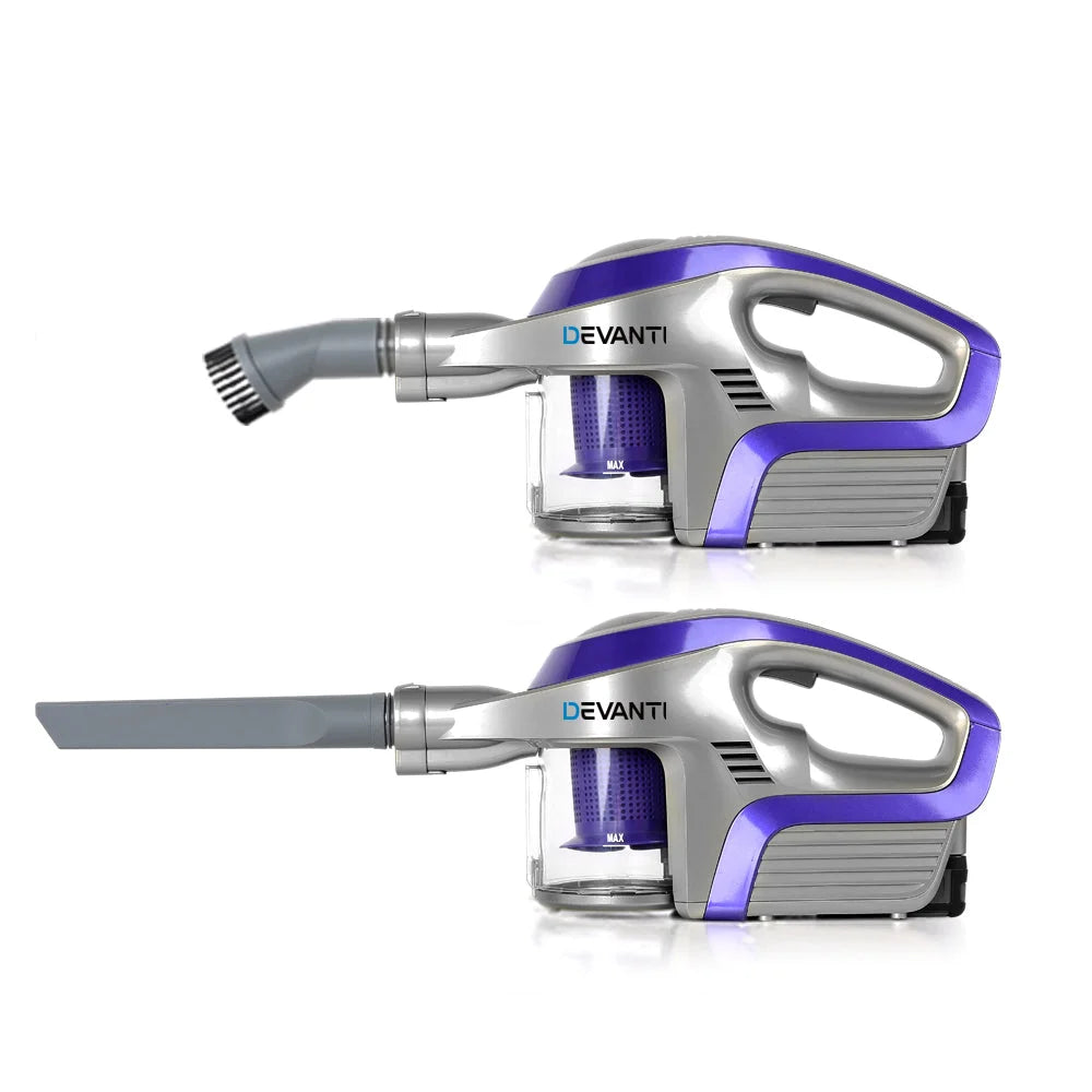 Cordless Stick Vacuum Cleaner - Purple & Grey - Vacuum