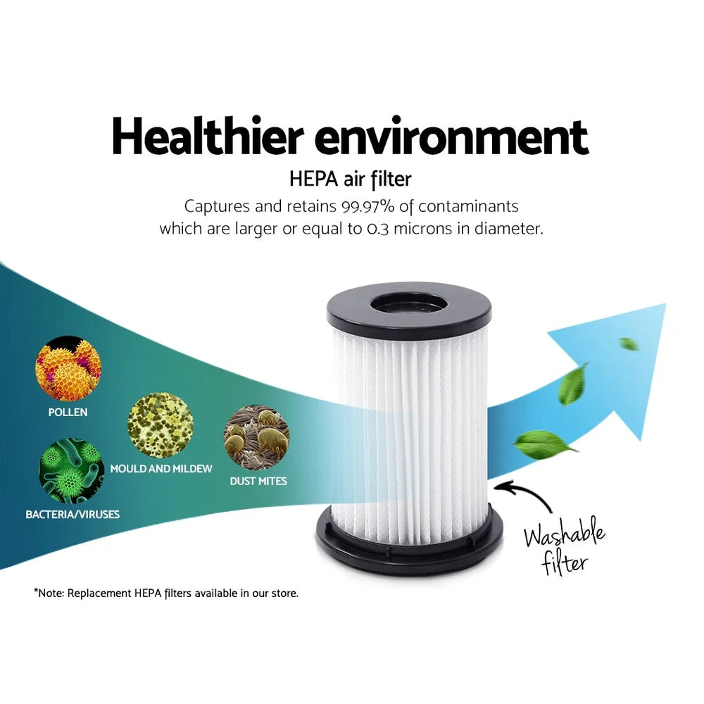 Cordless Stick Vacuum Cleaner - Purple & Grey - Vacuum