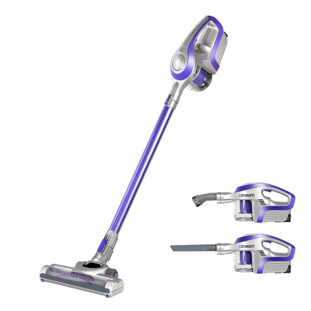Cordless Stick Vacuum Cleaner - Purple & Grey - Vacuum