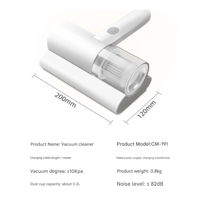 Cordless UV-C Dust Mite Vacuum - Lightweight Handheld
