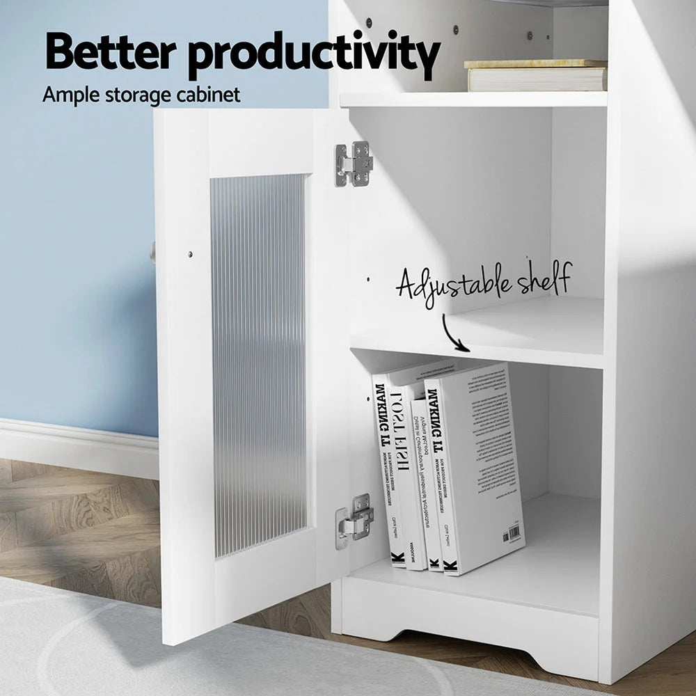 Corner Computer Desk Office Study L-Shape Table with Drawers