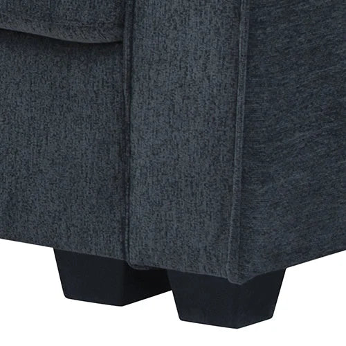 Corner Sofa Chaise Polyester Fabric Multilayer Two Pillows