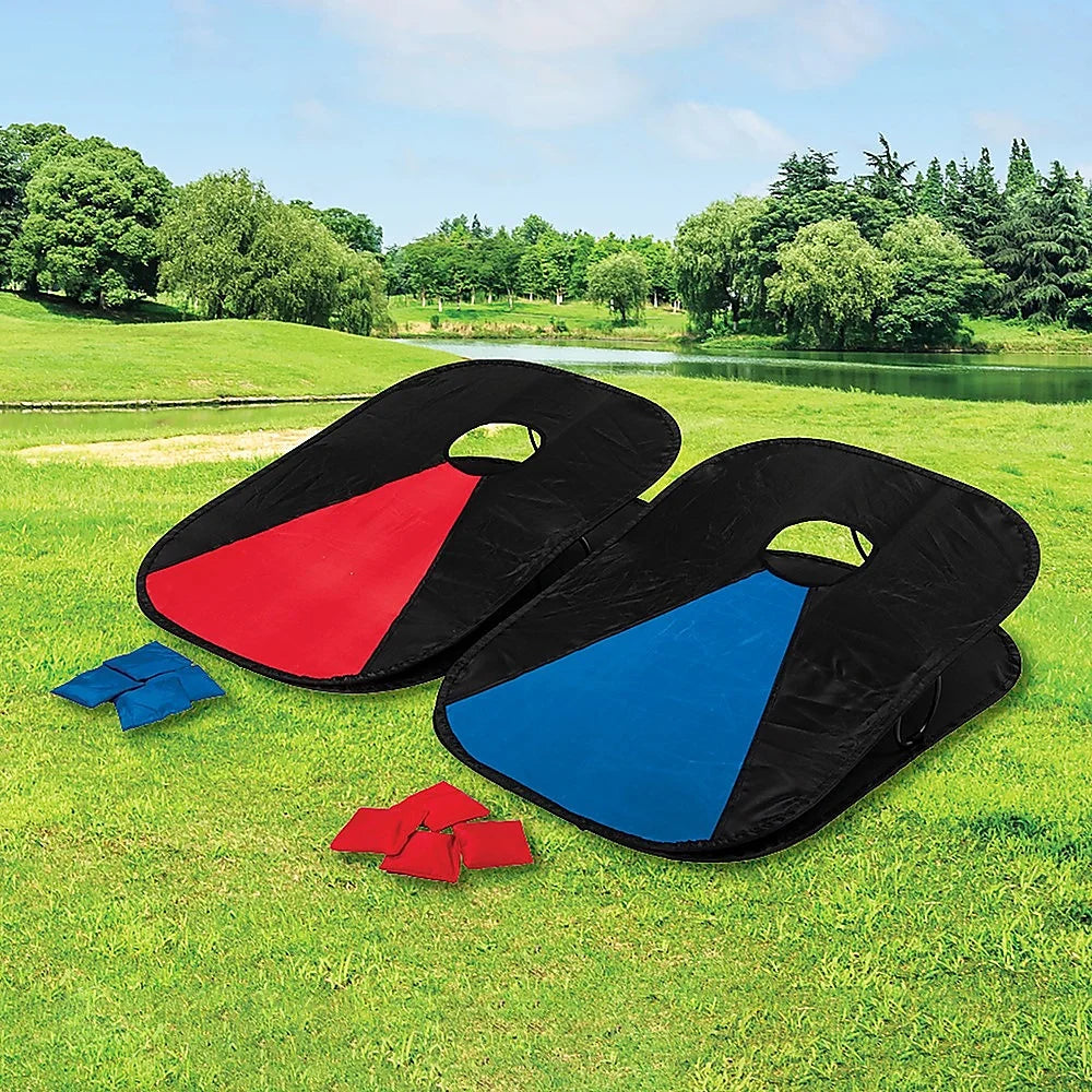 Cornhole Boards Collapsible Portable Set with 8 Bean Bags