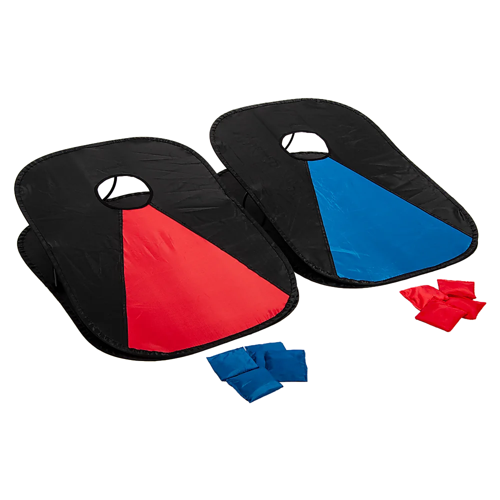 Cornhole Boards Collapsible Portable Set with 8 Bean Bags