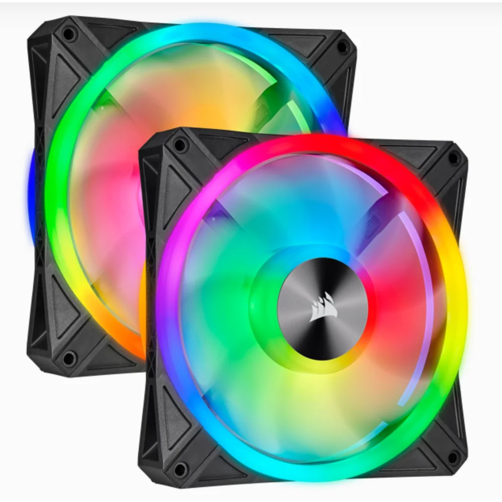 CORSAIR QL140 RGB Dual Fan Kit - Lighting Node Core iCUE