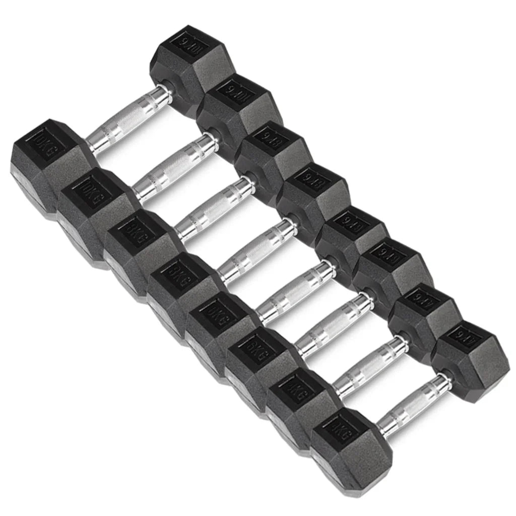CORTEX 56kg Hex Fixed Dumbbell Set (4 6 8 10kg Pairs)