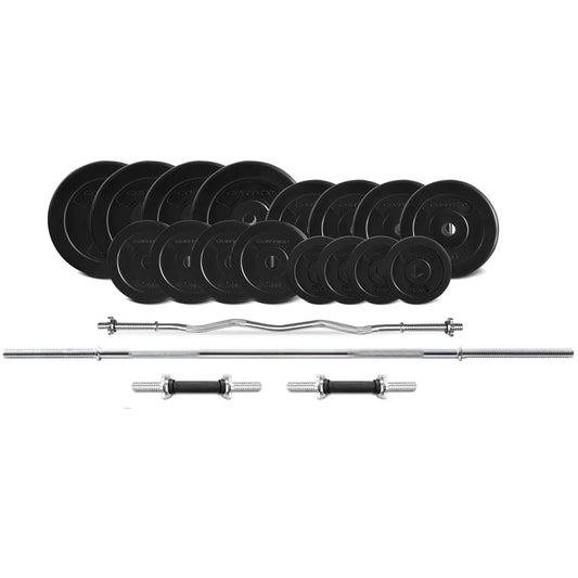 CORTEX 90kg EnduraCast Barbell Weight Set - Sports &