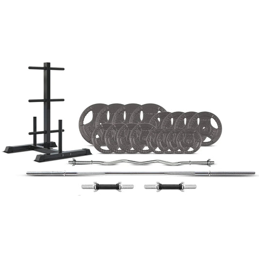 CORTEX 90kg Tri-Grip Standard Barbell Weight Set