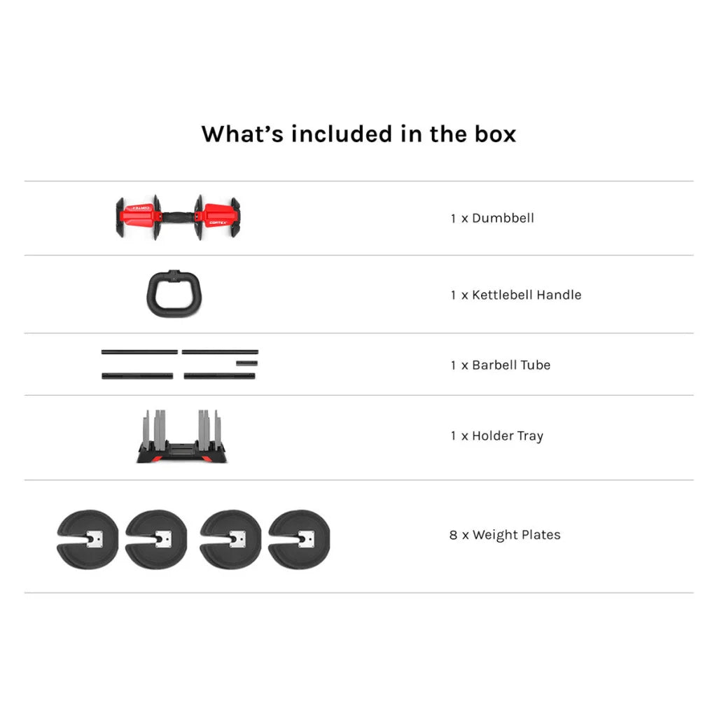 CORTEX Revolock V2 24kg Adjustable Steel Dumbbell Barbell
