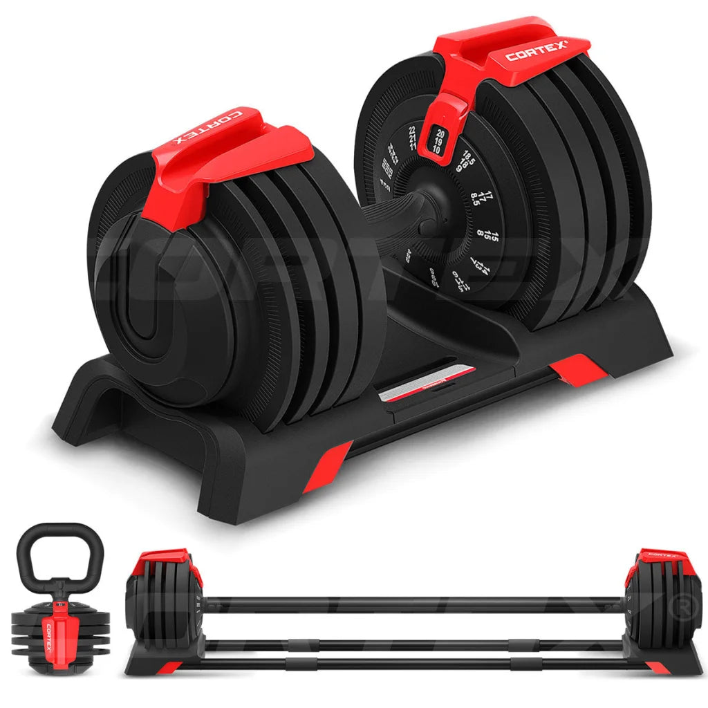 CORTEX Revolock V2 24kg Adjustable Steel Dumbbell Barbell