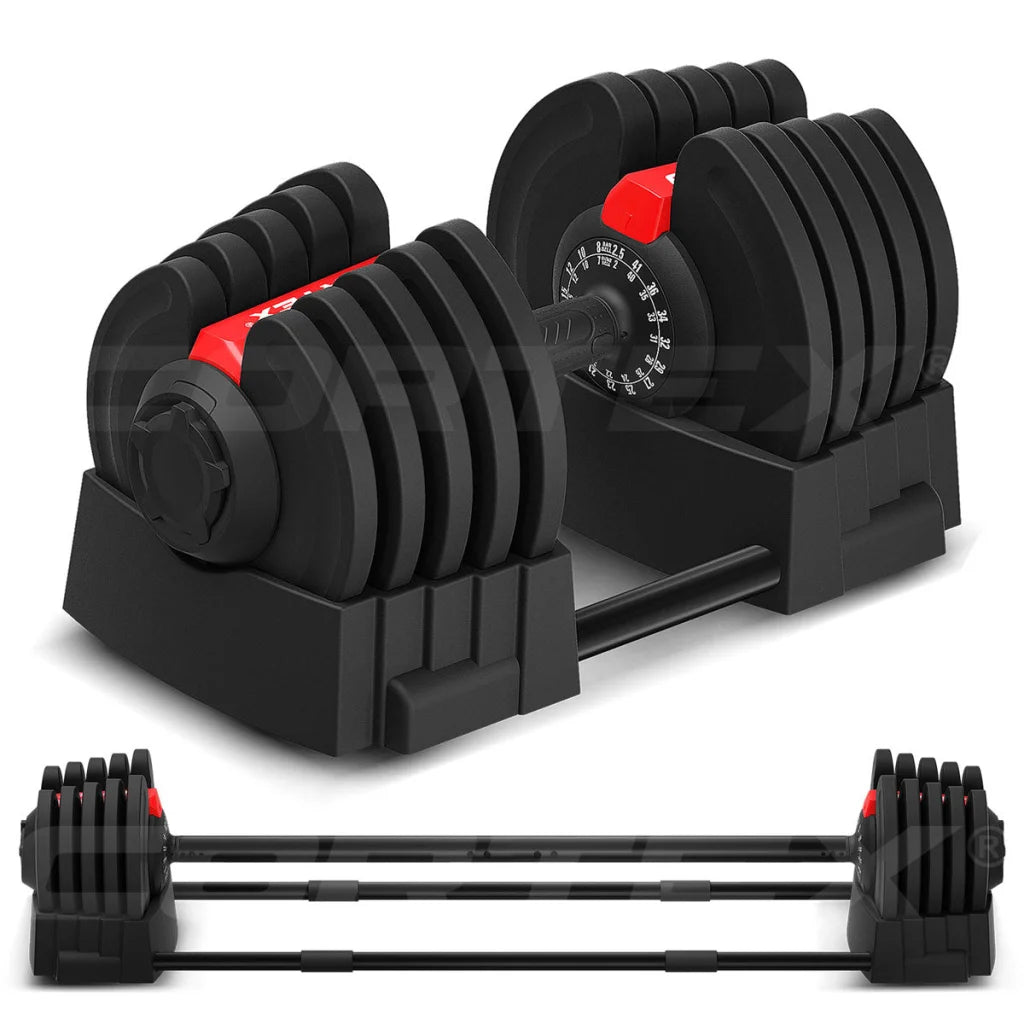 CORTEX Revolock V2 40kg Adjustable Steel Dumbbell Barbell