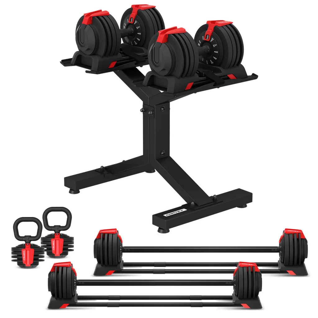 CORTEX Revolock V2 48kg Adjustable Dumbbell + Barbell