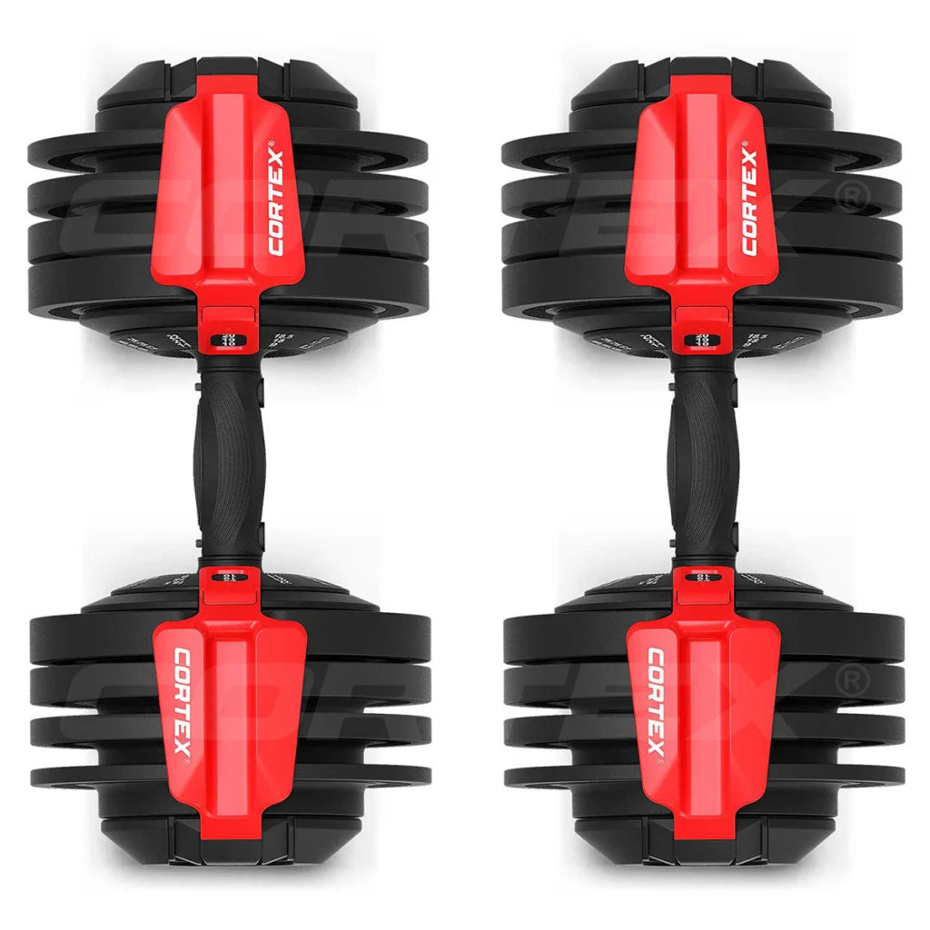 CORTEX Revolock V2 48kg Pair Set Adjustable Steel Dumbbell