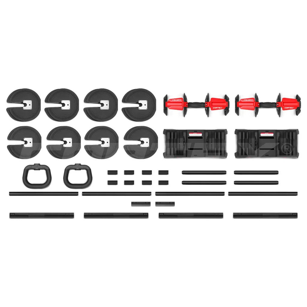 CORTEX Revolock V2 48kg Pair Set Adjustable Steel Dumbbell