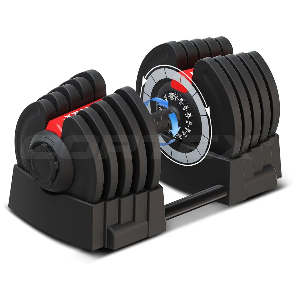 CORTEX Revolock V2 80kg Pair Set Adjustable Steel Dumbbell