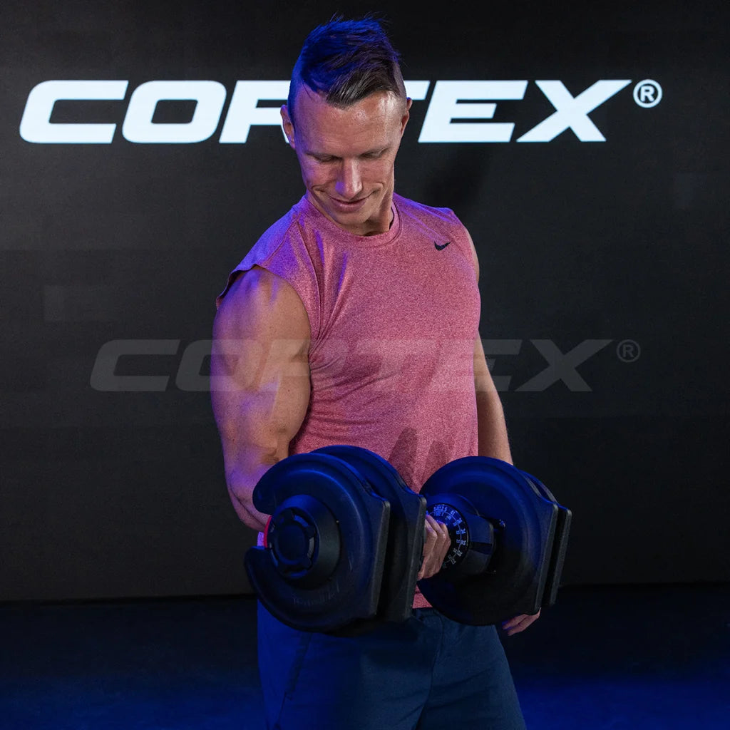 CORTEX Revolock V2 80kg Pair Set Adjustable Steel Dumbbell