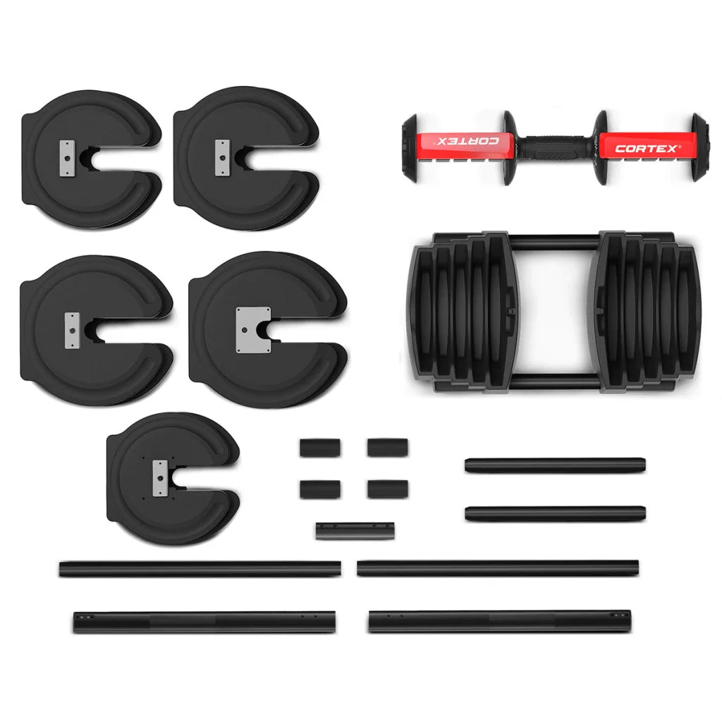 CORTEX Revolock V2 80kg Pair Set Adjustable Steel Dumbbell