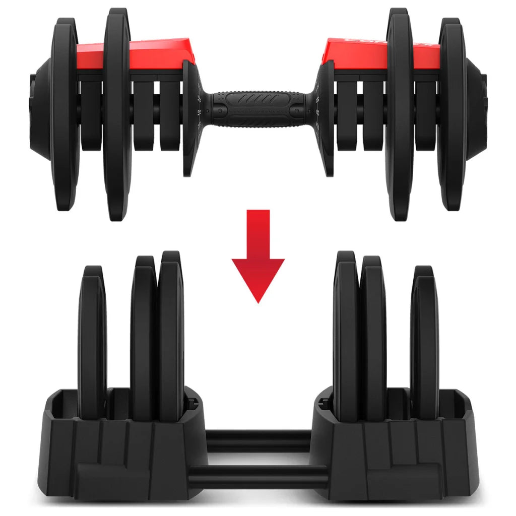 CORTEX Revolock V2 80kg Pair Set Adjustable Steel Dumbbell