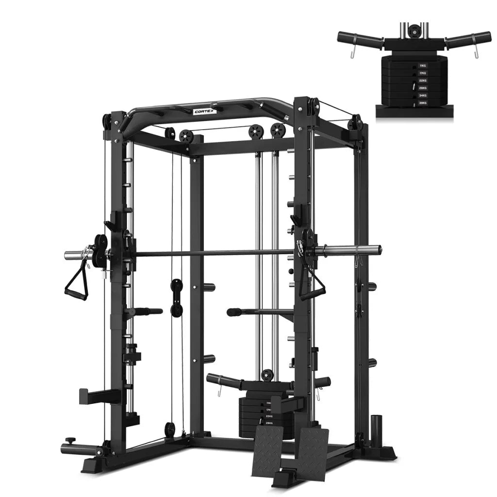 CORTEX SM-20 6-in-1 Power Rack Smith & Cable Machine