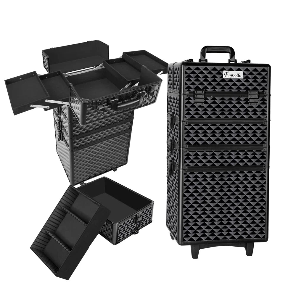Cosmetic Beauty Makeup Trolley 7-in-1 Portable Diamond