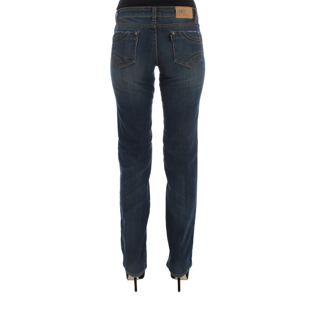 Costume National Women’s Blue Cotton Blend Bootcut Jeans