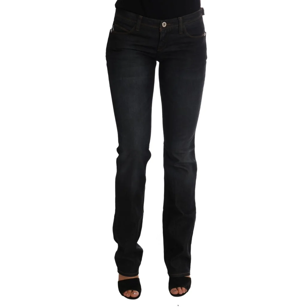 Costume National Women’s Dark Blue Cotton Slim Fit Jeans